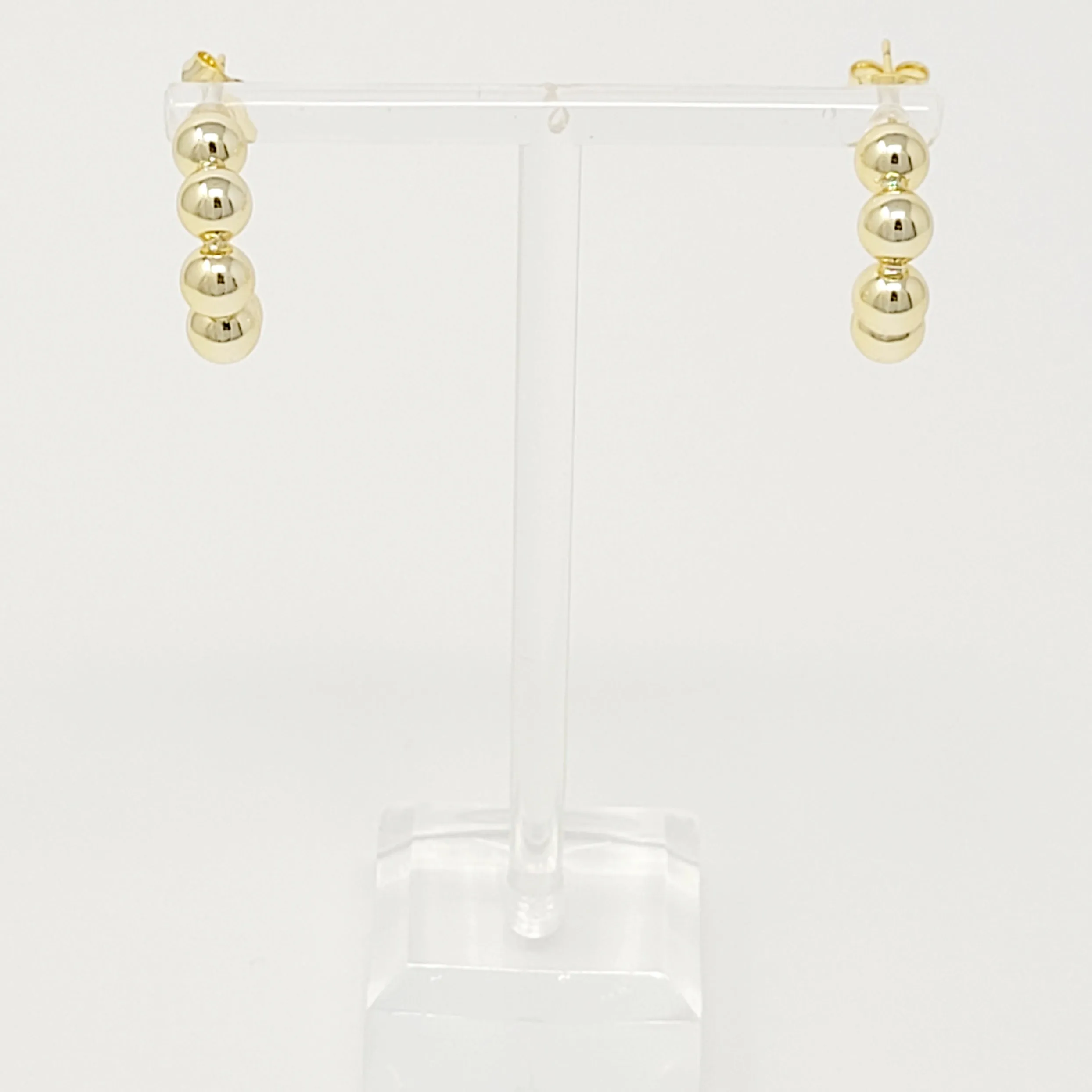 Golden Dots Hoop Earrings