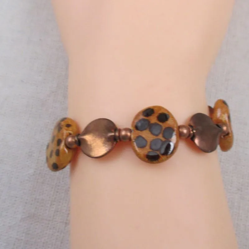 Handmade Kazuri Bead Bracelet