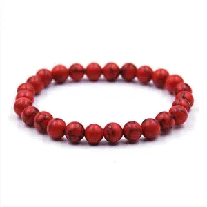 How lite Red Natural Stone Handmade Bracelet