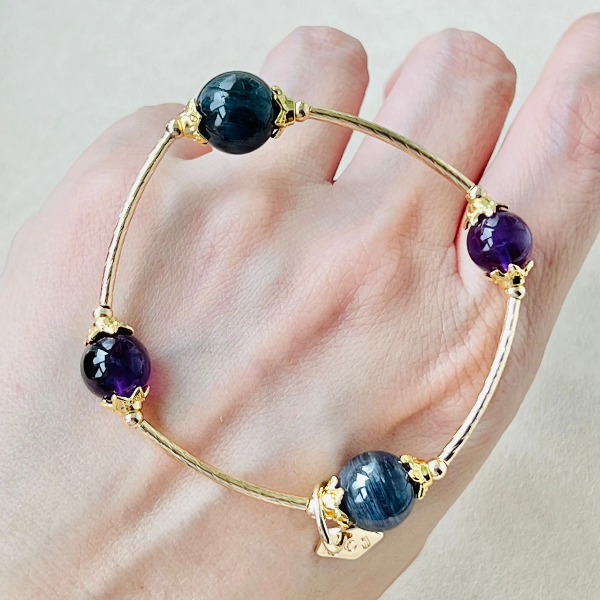 Iolite & Amethyst La Grace Bracelet