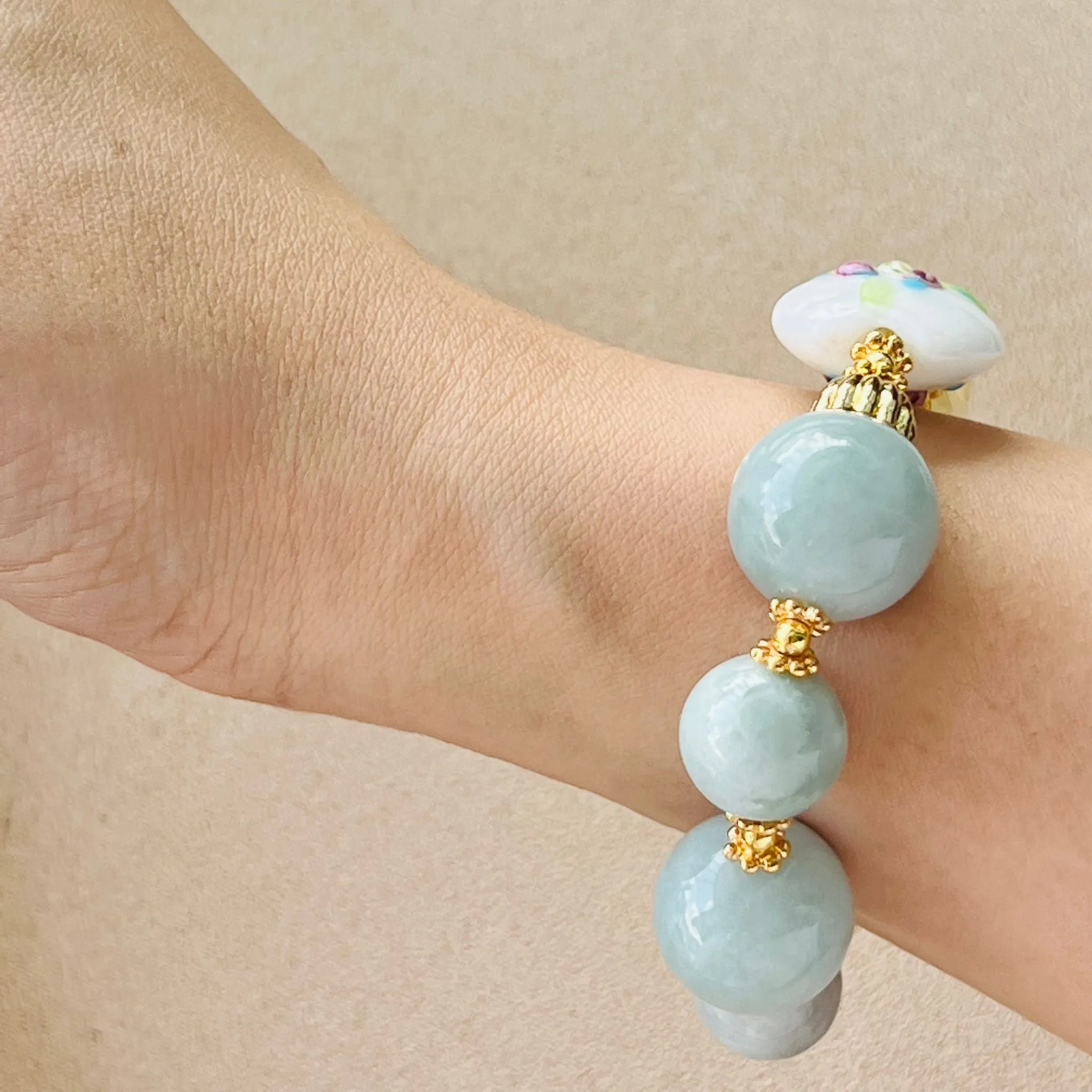 Jade & Raw Lemon Quartz Bracelet