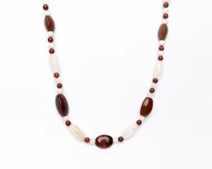 Jasper & White Agate Necklace