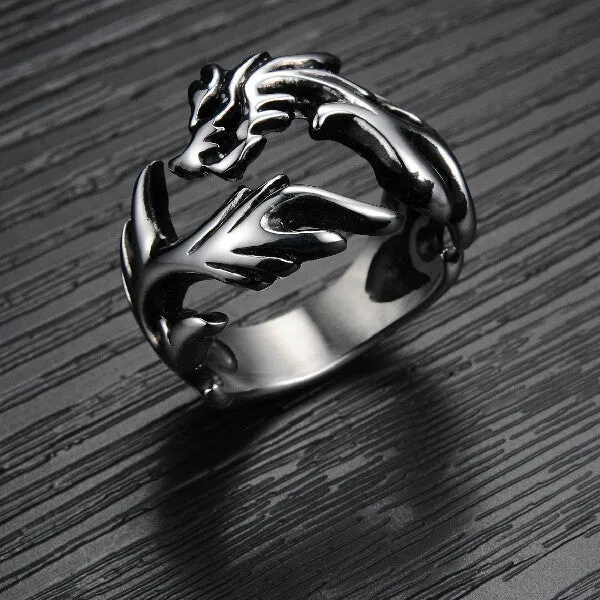 Jewelry Accessories Stainless Steel Ring Dragon Claw Shape Male Rings Cool Engagement Rings For Men Mens Rings