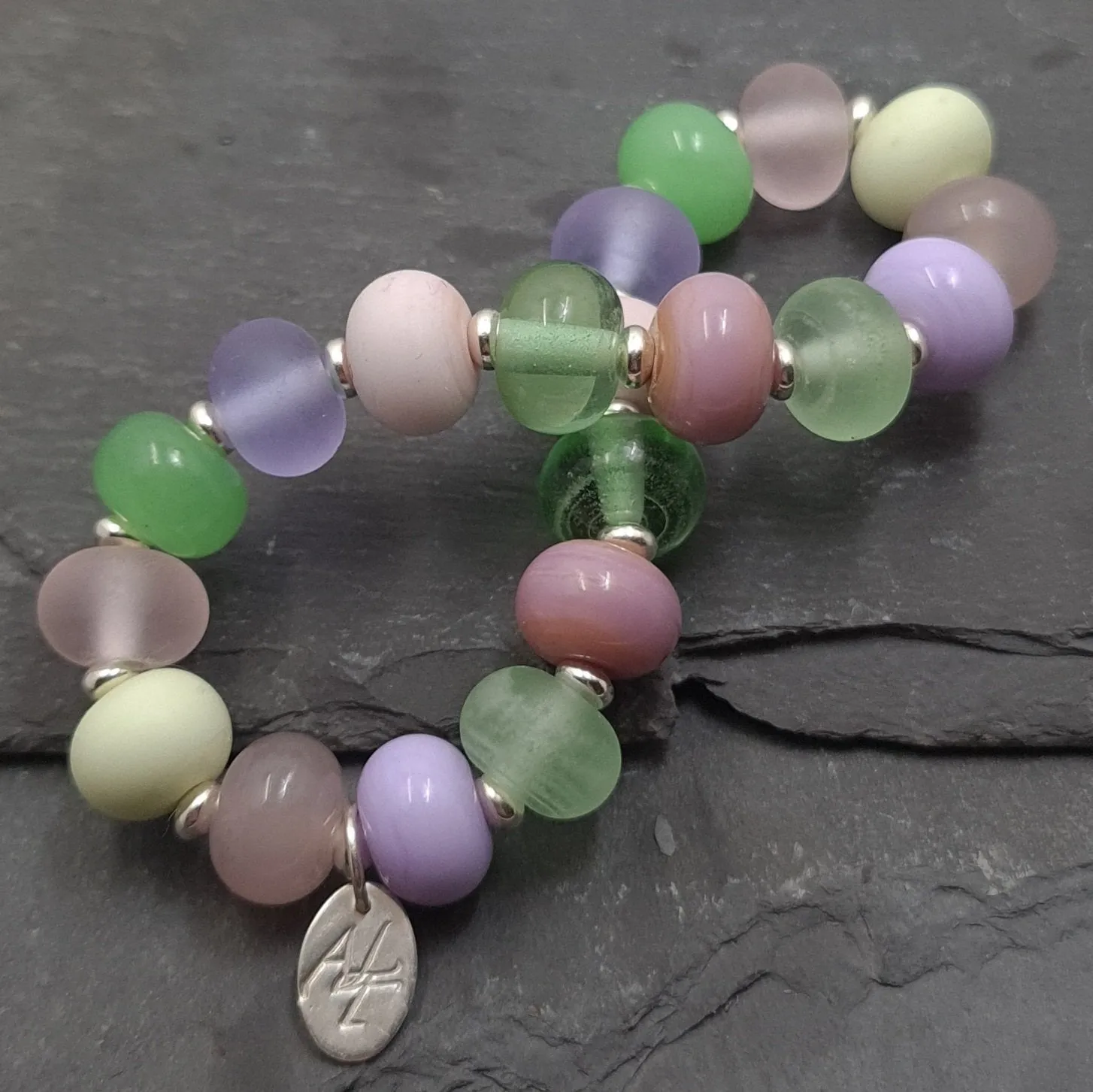 Lampwork Glass Bead Bracelet - Four Seasons