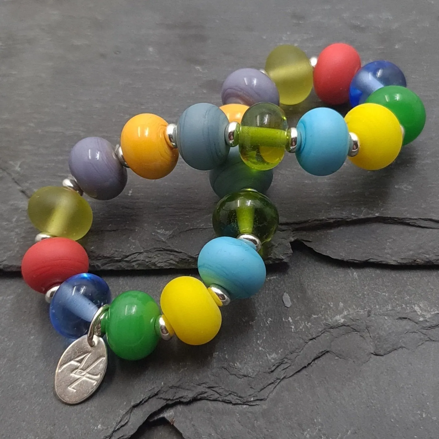 Lampwork Glass Bead Bracelet - Four Seasons