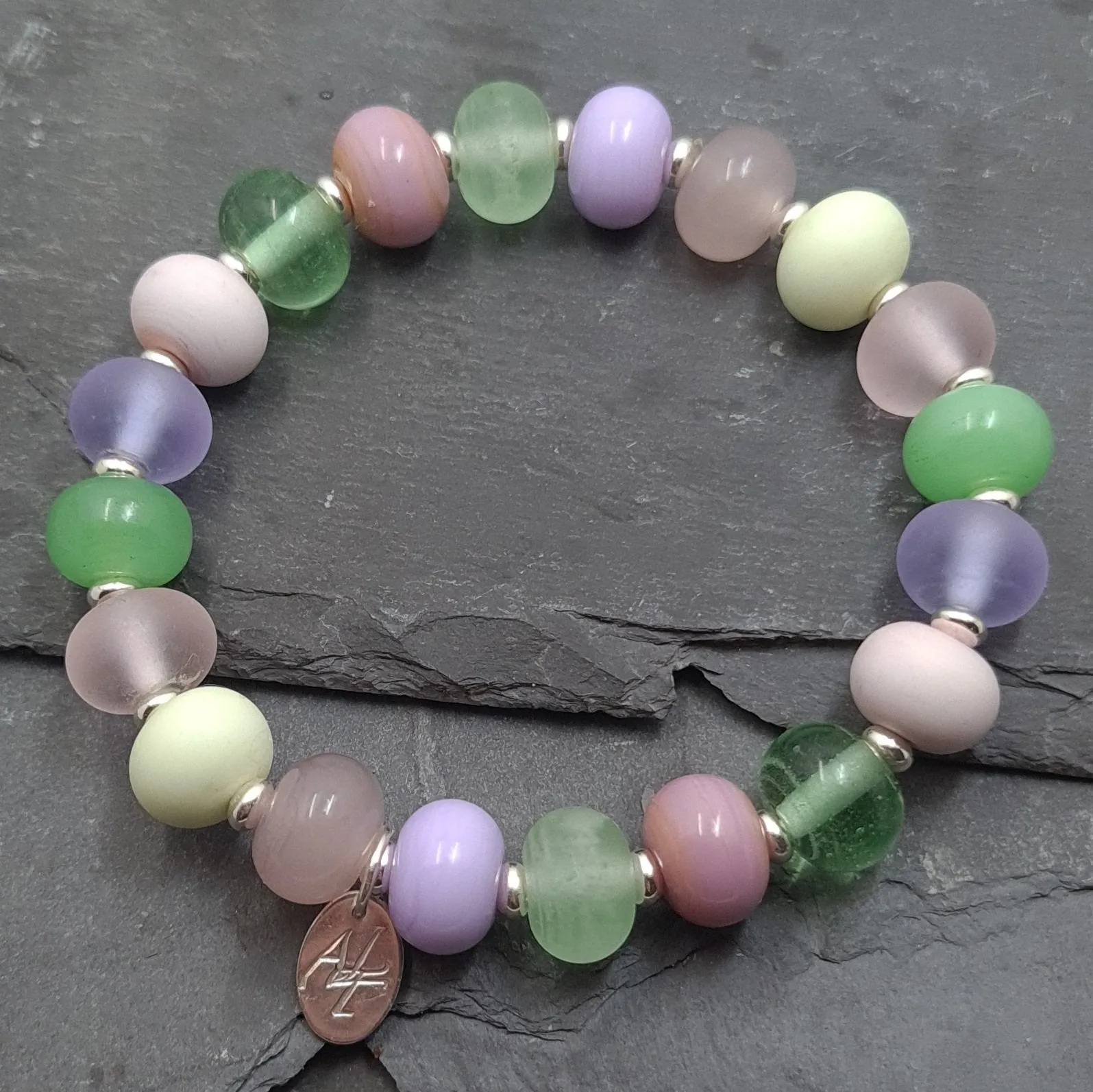 Lampwork Glass Bead Bracelet - Four Seasons