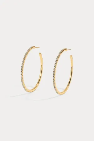 Large Lucky Me Single Row Hoops