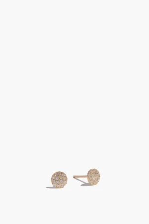 Lauren Joy Mini Disc Studs in Yellow Gold