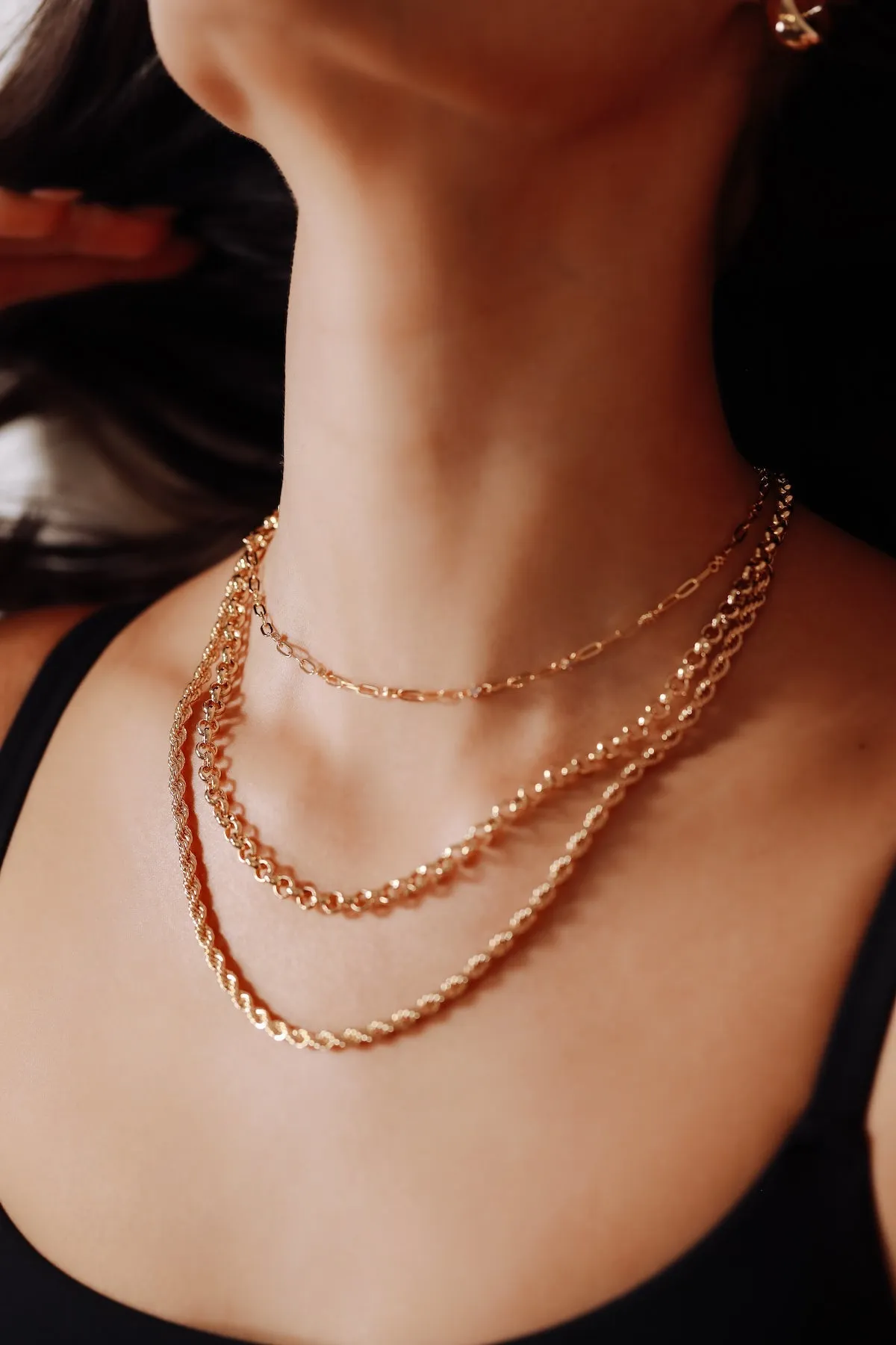 Leeada Zuma Chain Necklace in Gold