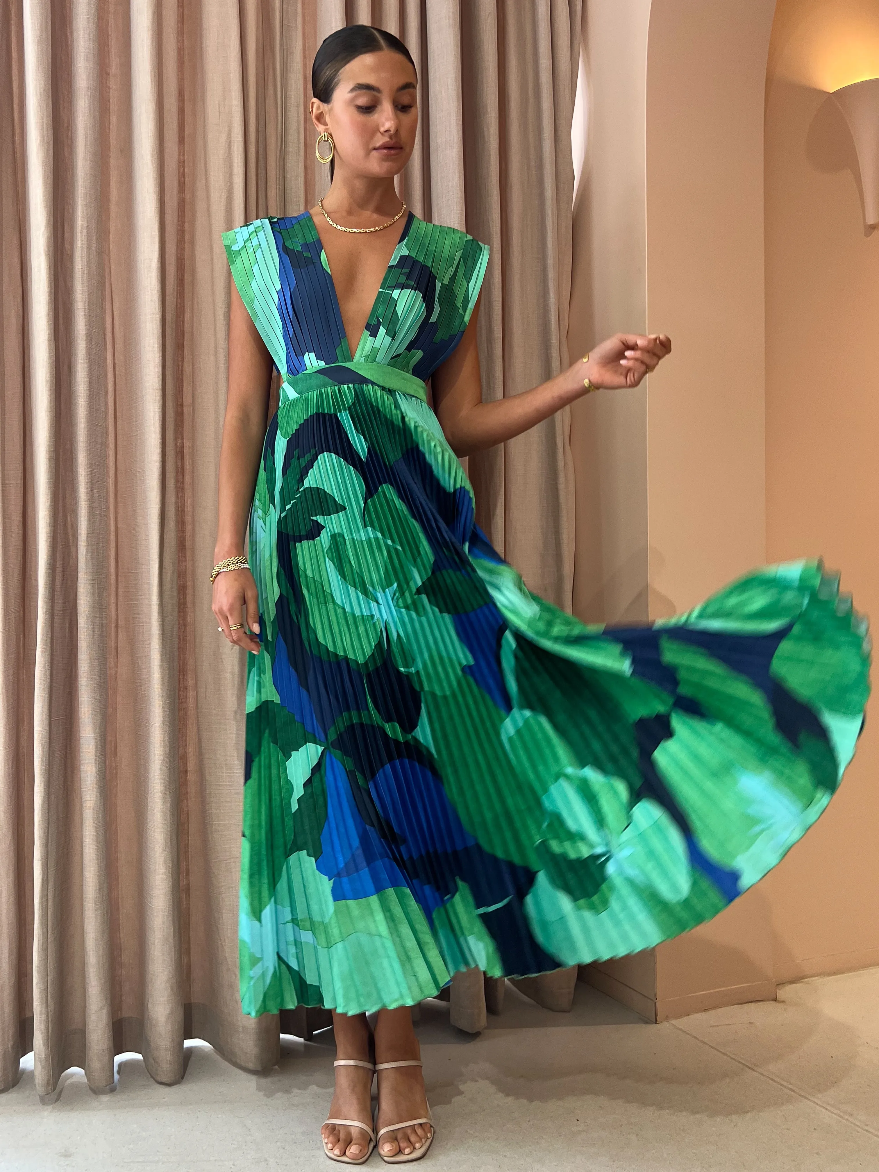 Lidee Gala Gown in Capri Blue/Green