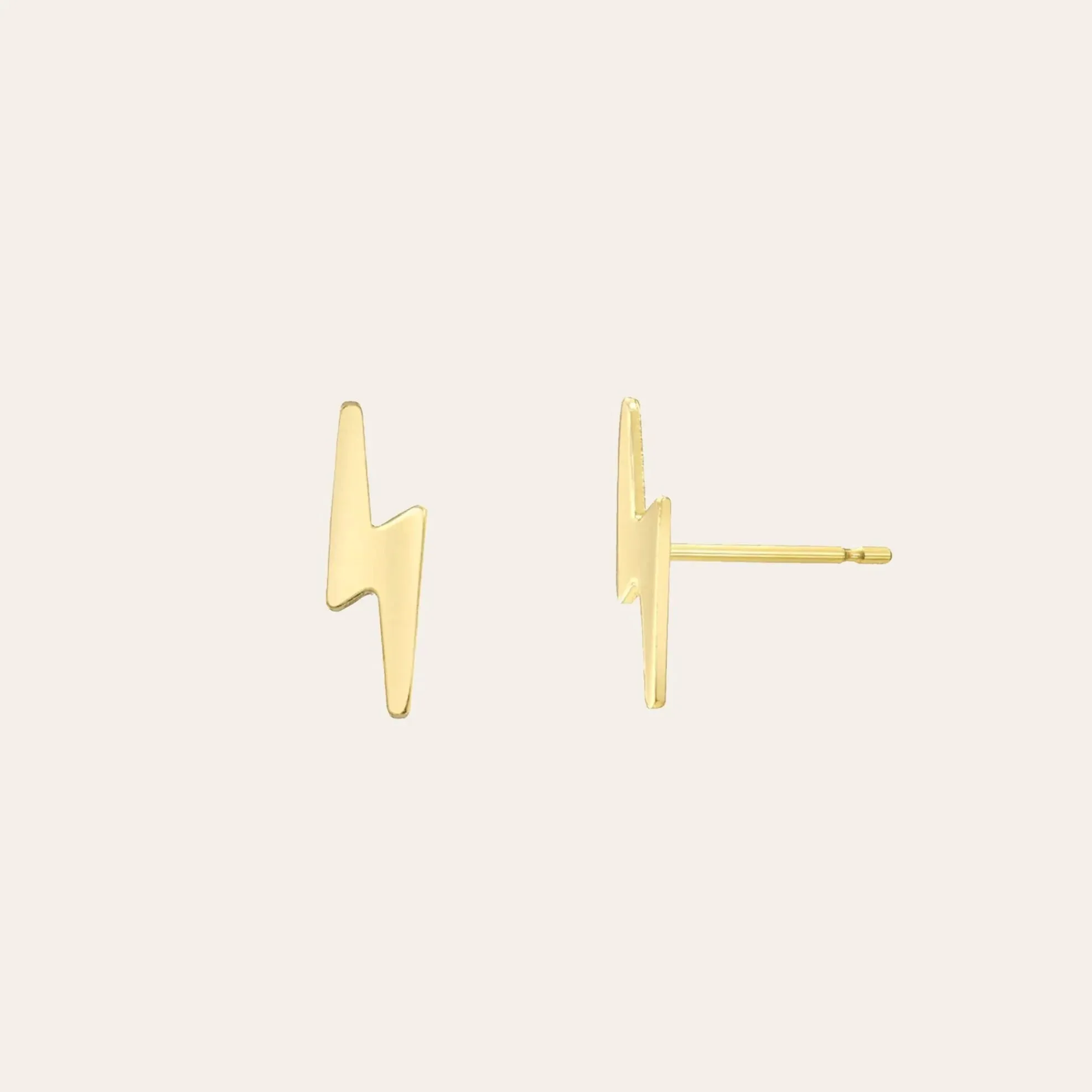 Lightning Gold Filled Stud Earrings