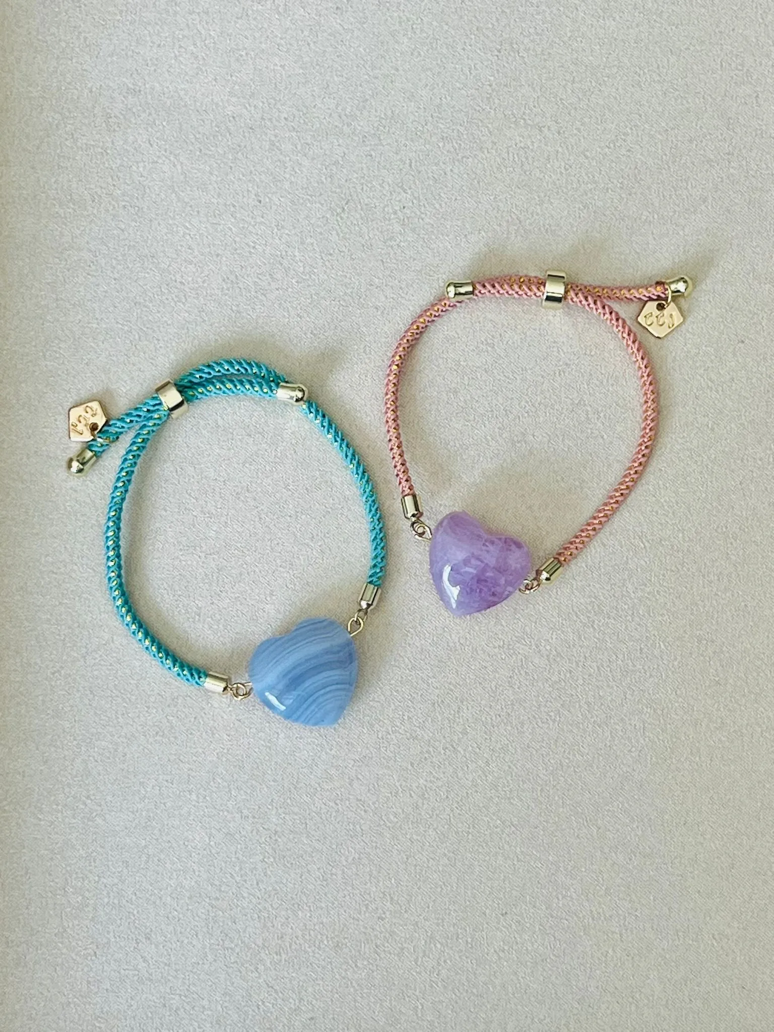 Lilac Kunzite Heart Girl Bracelet