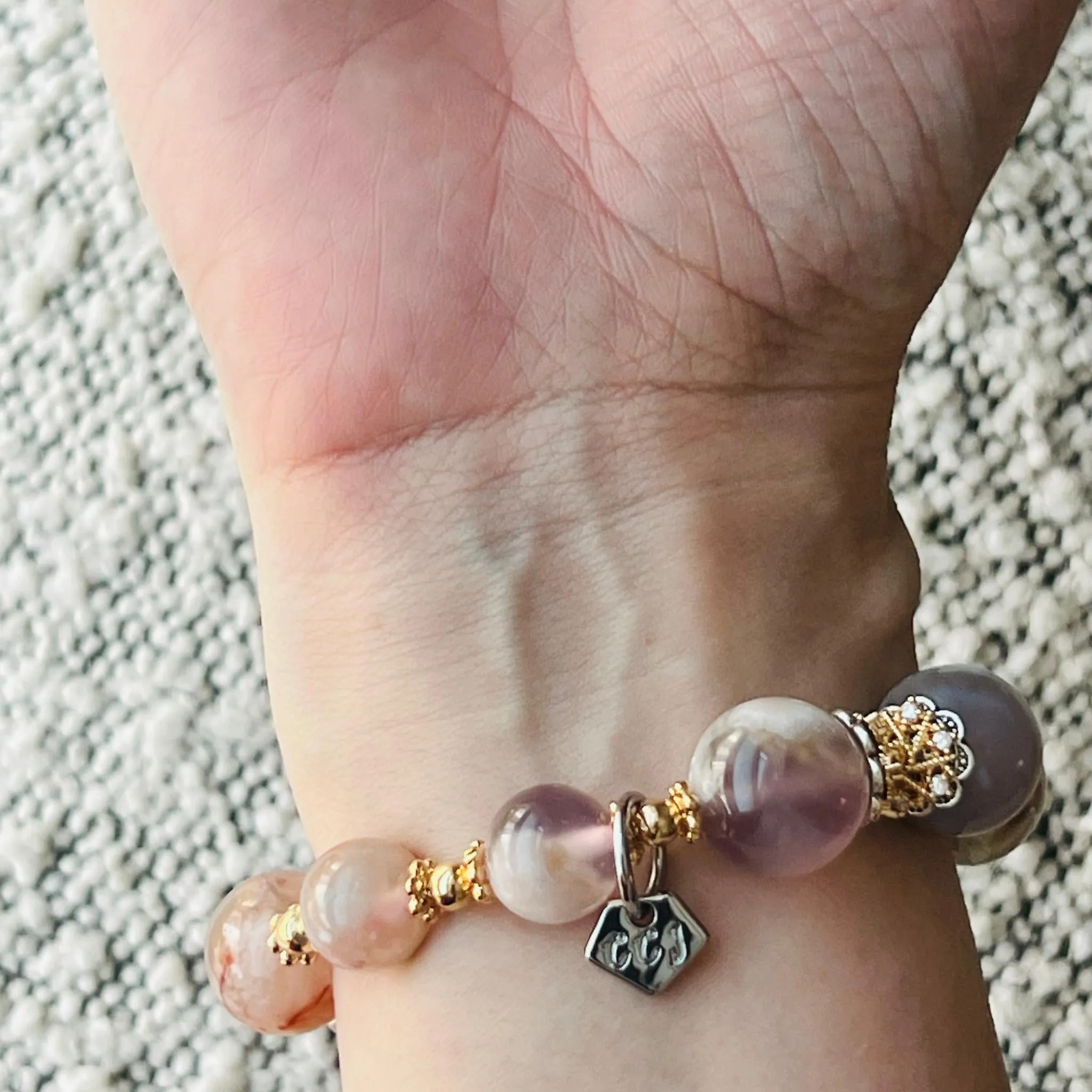 Lilac Sakura Agate Supreme Bracelet