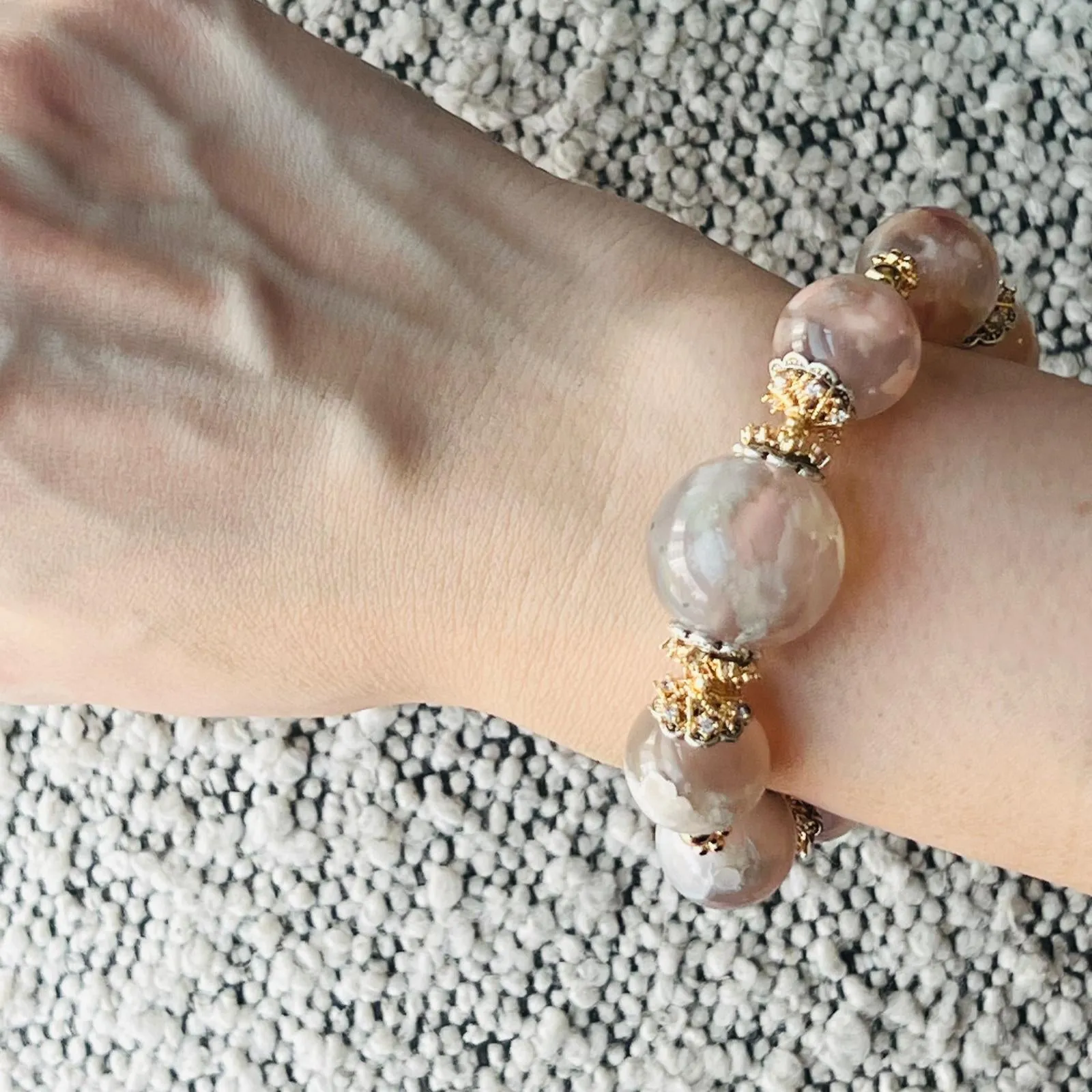 Lilac Sakura Agate Supreme Bracelet