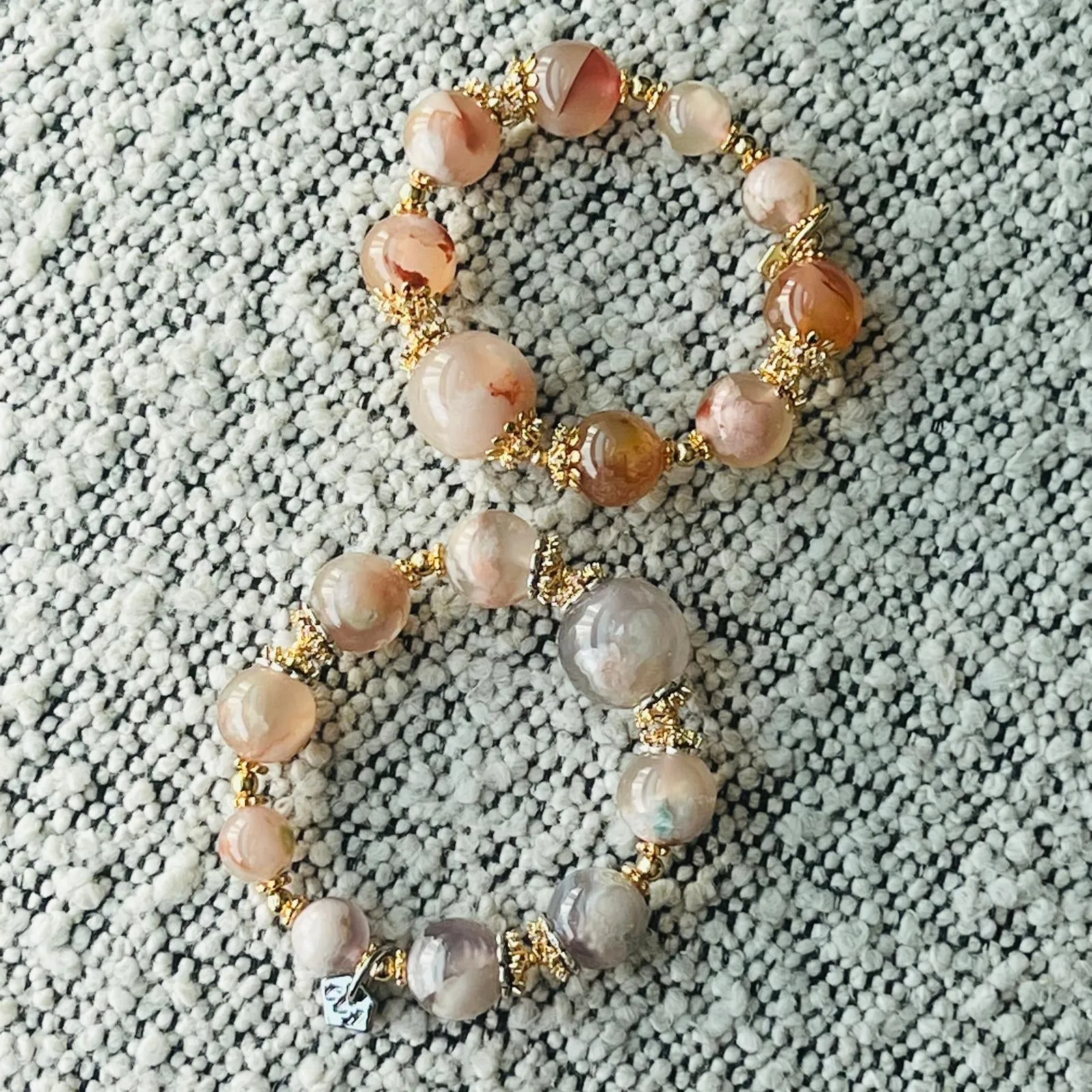 Lilac Sakura Agate Supreme Bracelet