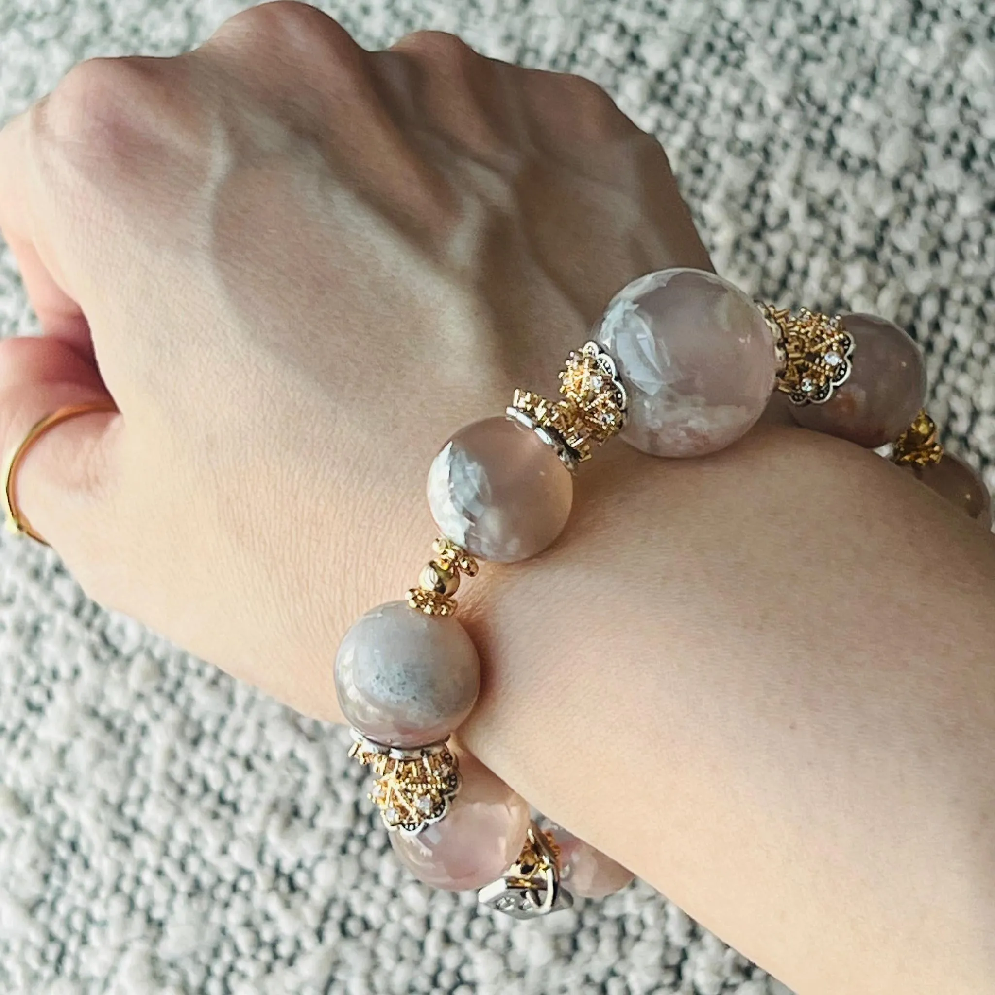 Lilac Sakura Agate Supreme Bracelet