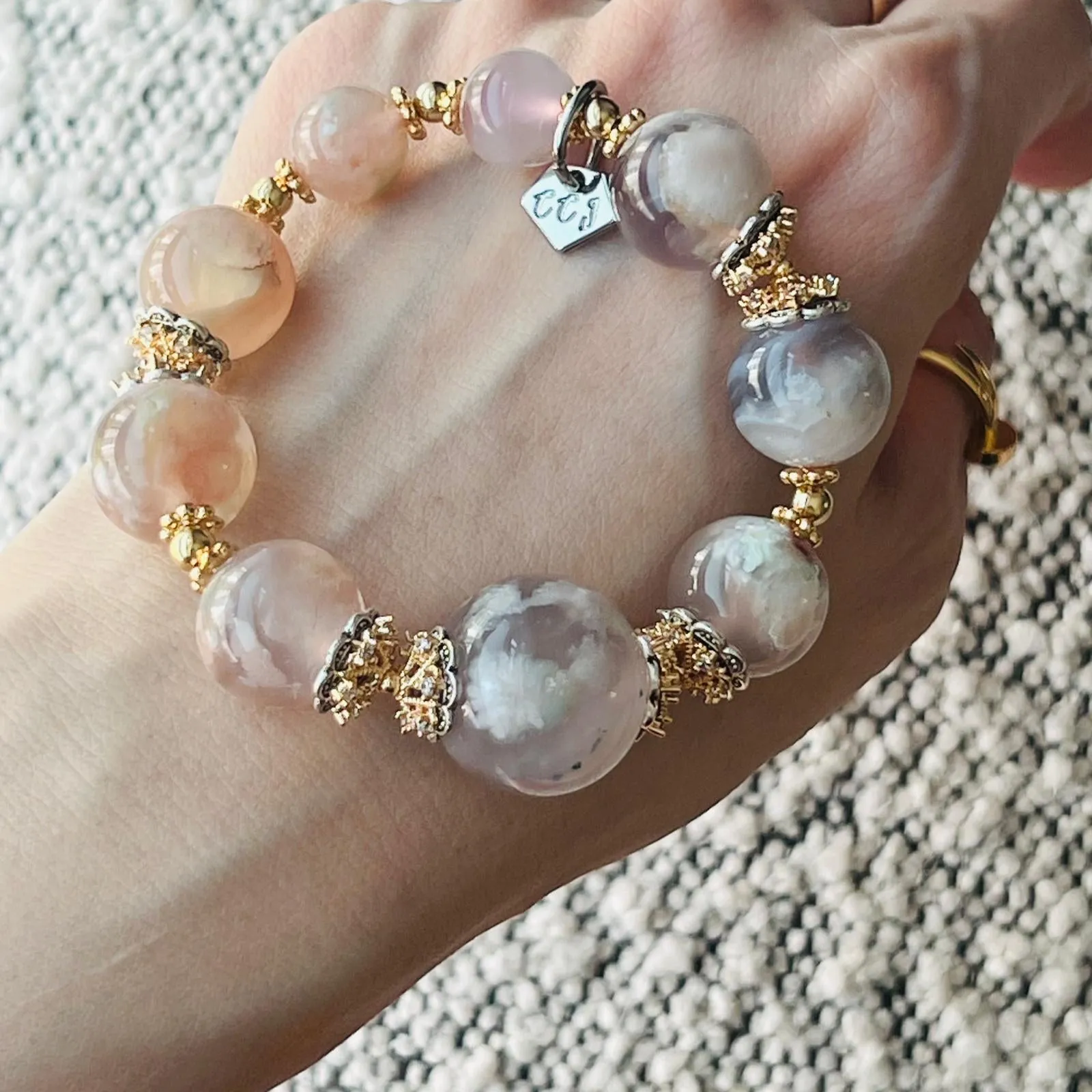 Lilac Sakura Agate Supreme Bracelet