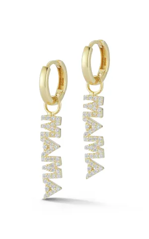 Mama Charm Huggie Earring