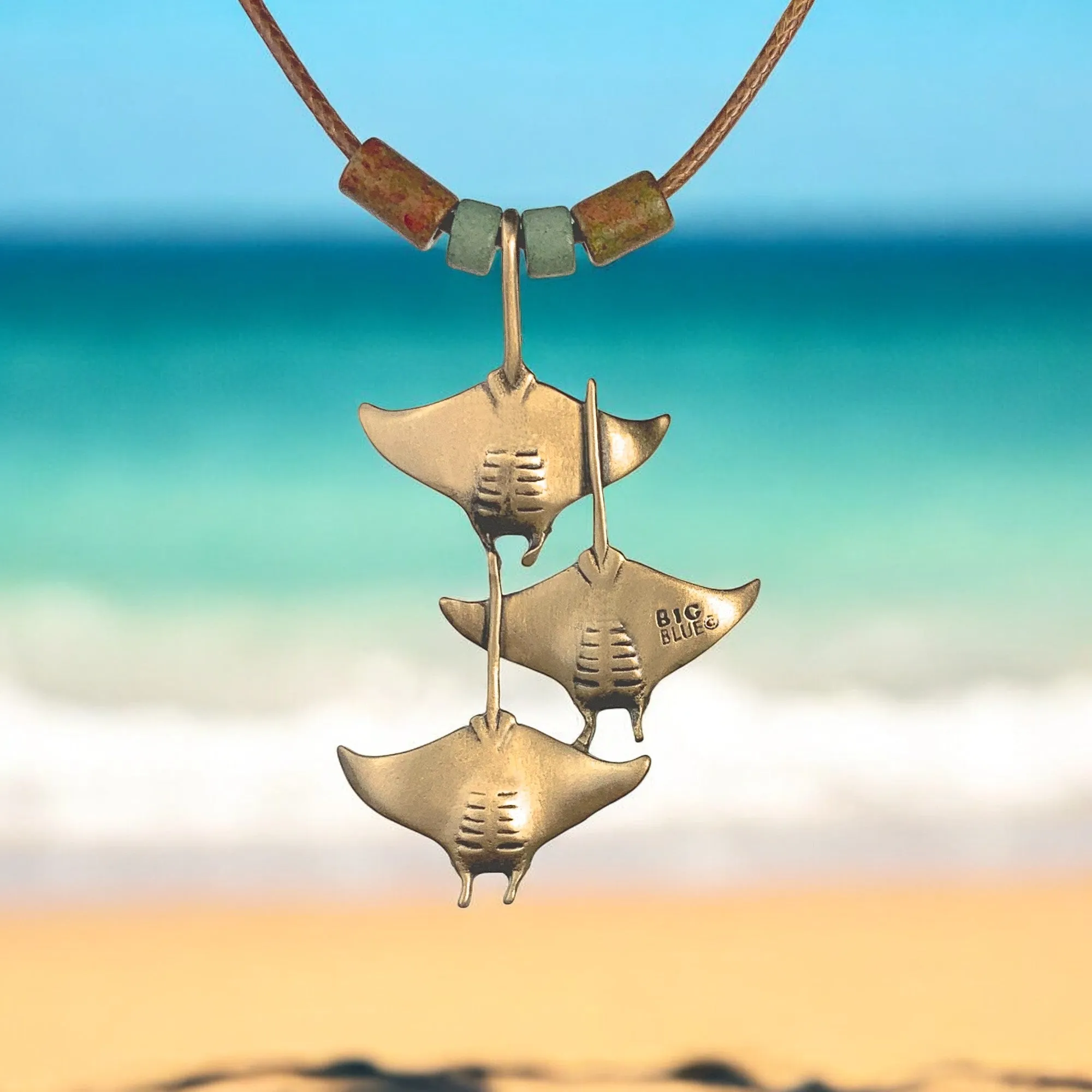 Manta Ray Necklace Antique Bronze- Stingray Jewelry, Manta Ray Pendant, Scuba Diving Jewelry, Ocean Inspired Bronze Jewelry