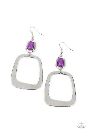 Material Girl Mod - Purple Paparazzi Earrings