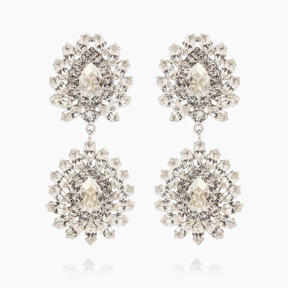 Milano Earrings / Crystal / Silvershade