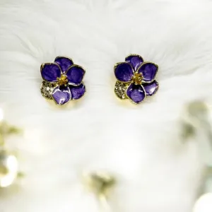 Minimalist- Purple studs earrings