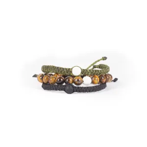 MMFW100-1 - Sara Lava Bracelets - Earth Set