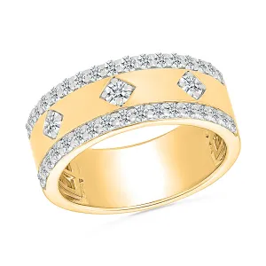 Modern Classic Gold  &  Diamond Ring