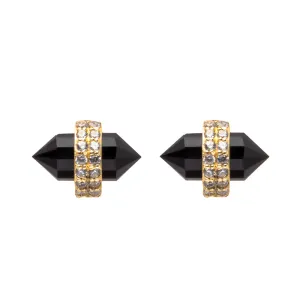 Montreal Bullet and Pavé Band Earrings