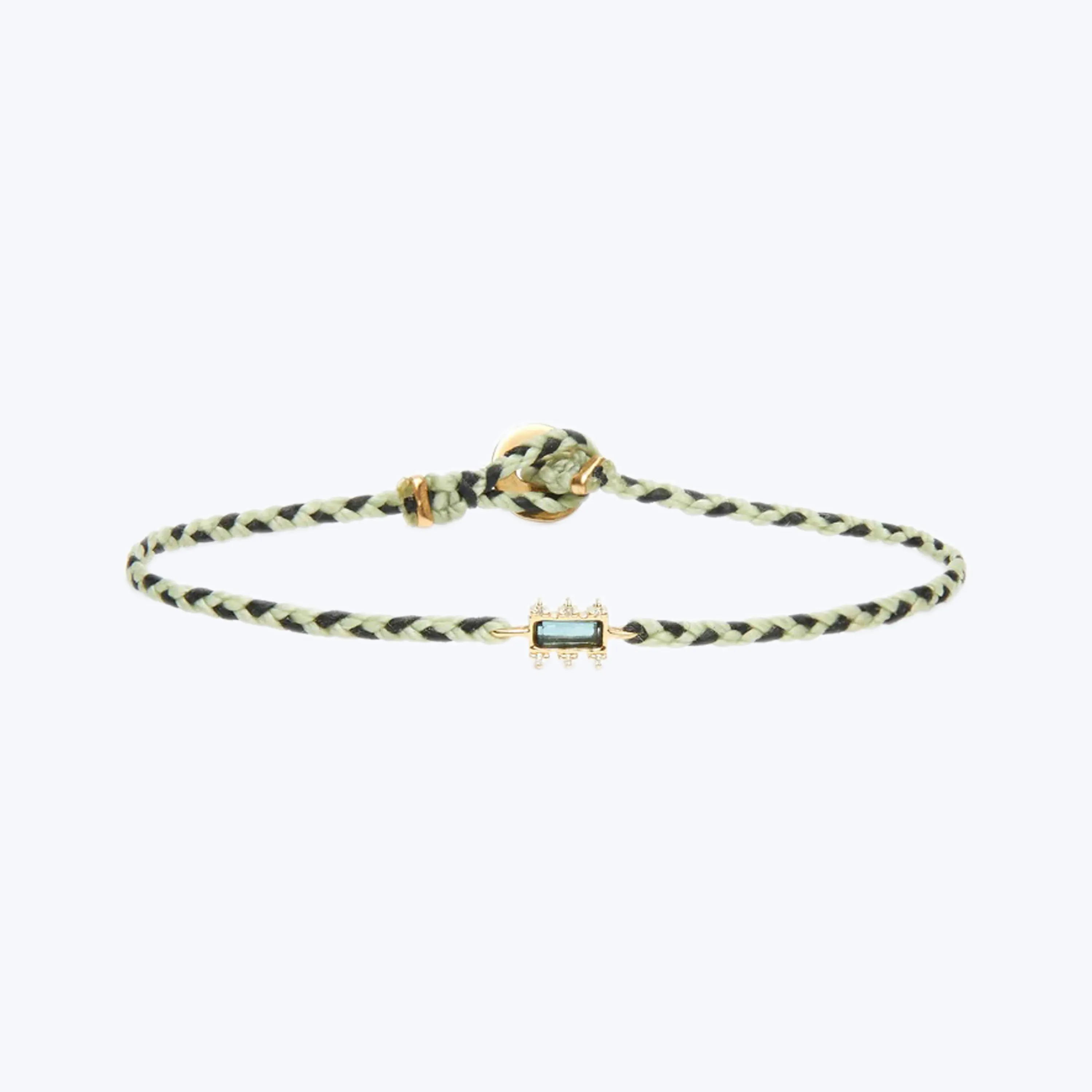 Mosaic Charm Signature Bracelet in Sage & Black