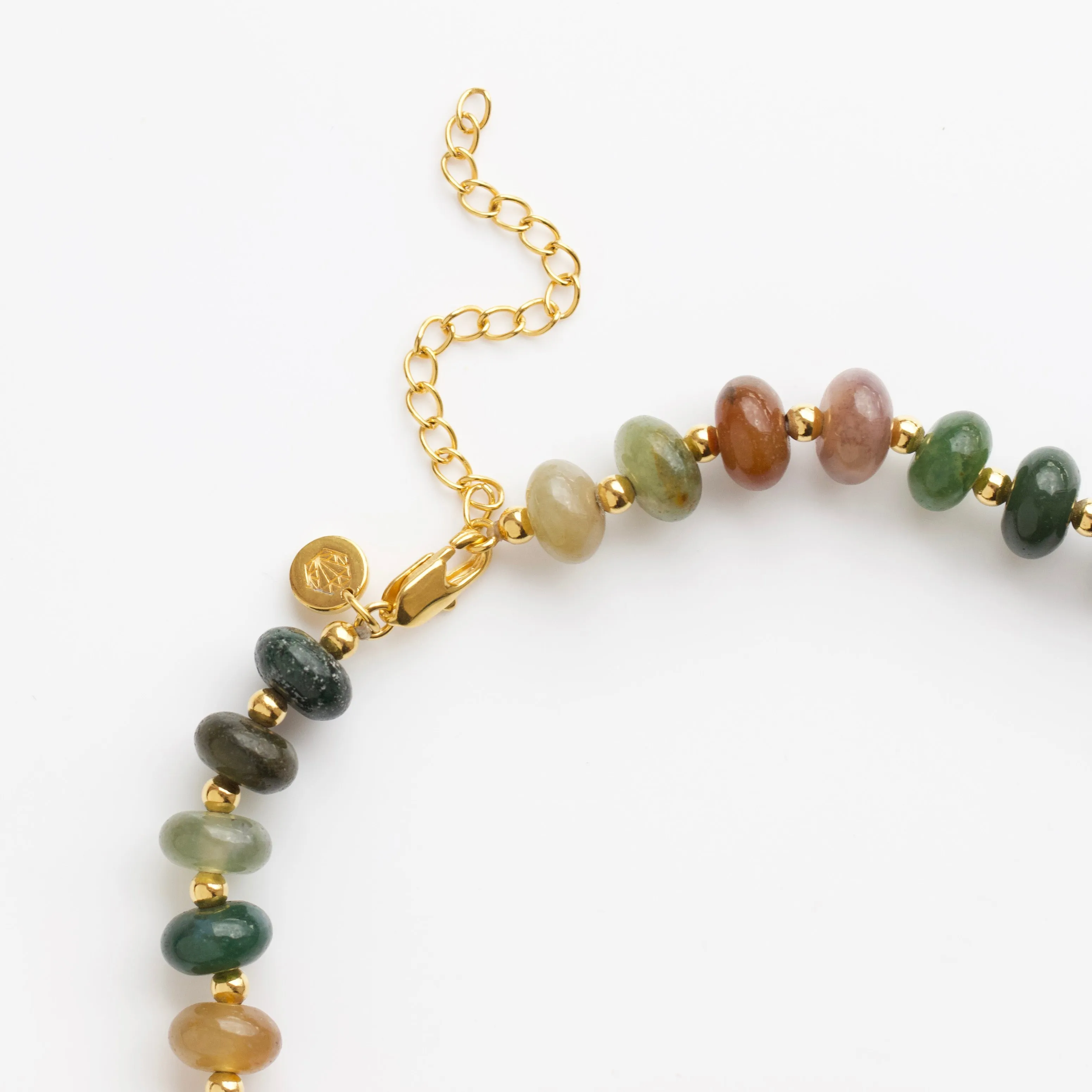 Moss Agate Beaded Necklace