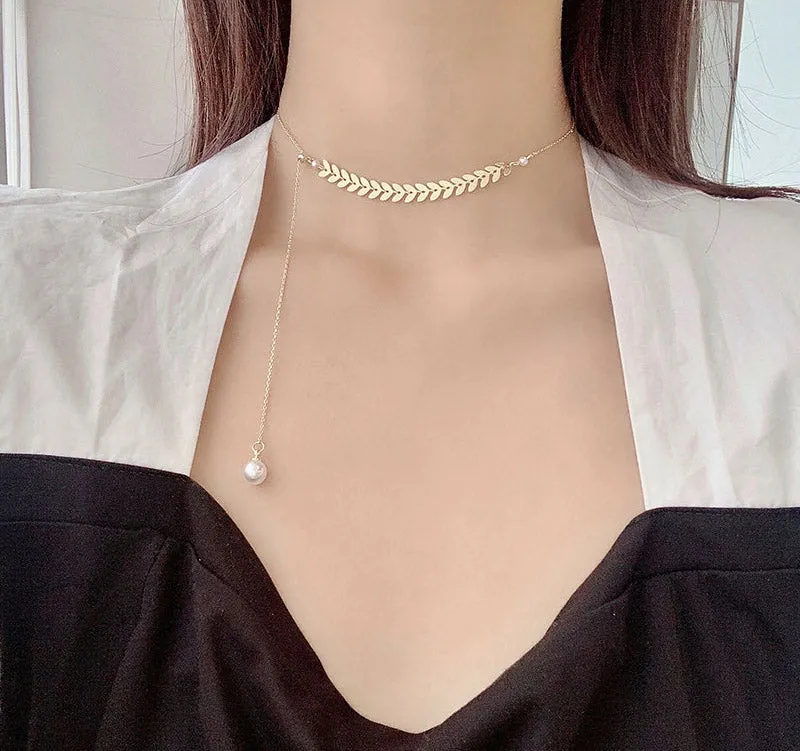 N2341 - Simple Pearl Necklace