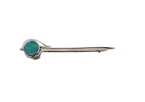 Opal and Sterling Silver Brooch