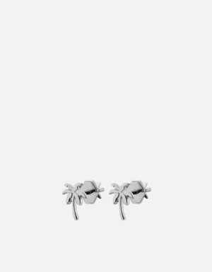 Palm Stud Earrings, Sterling Silver