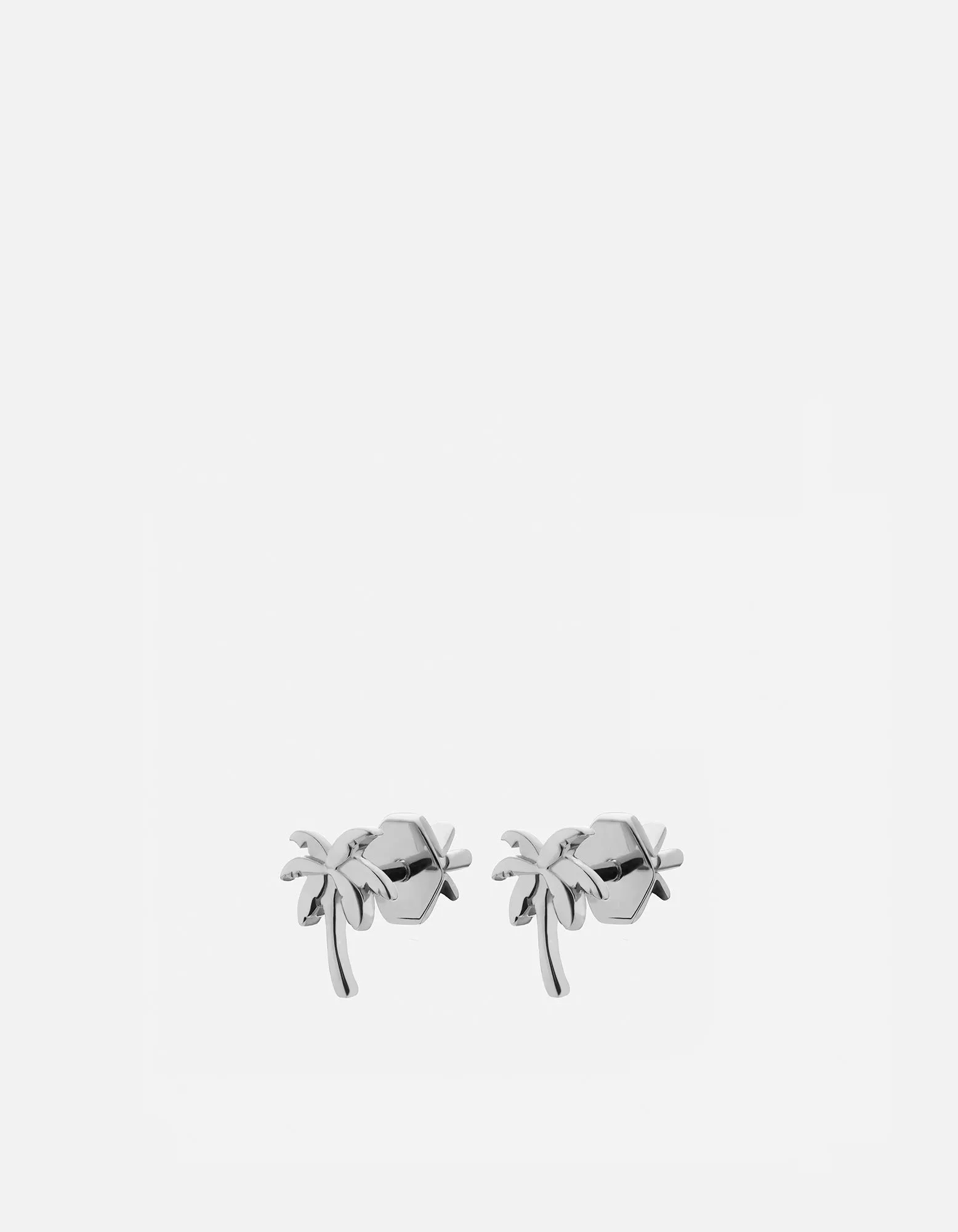 Palm Stud Earrings, Sterling Silver