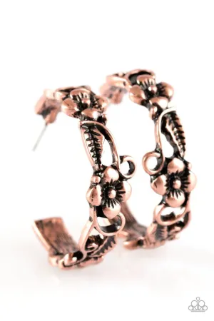 Paparazzi Earring ~ Garden County - Copper