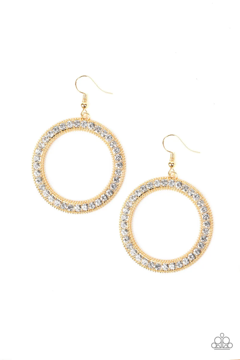 Paparazzi Haute Halo - Gold Earrings