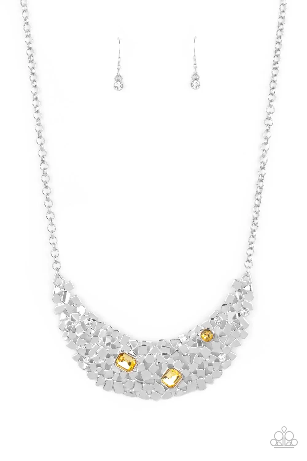 Paparazzi Necklace ~ Fabulously Fragmented - Yellow