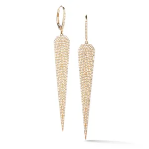 Pave-set Diamond Dagger Earrings