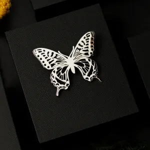 Peluche Celestial Butterfly Silver Stainless Steel Lapel Pin for Men