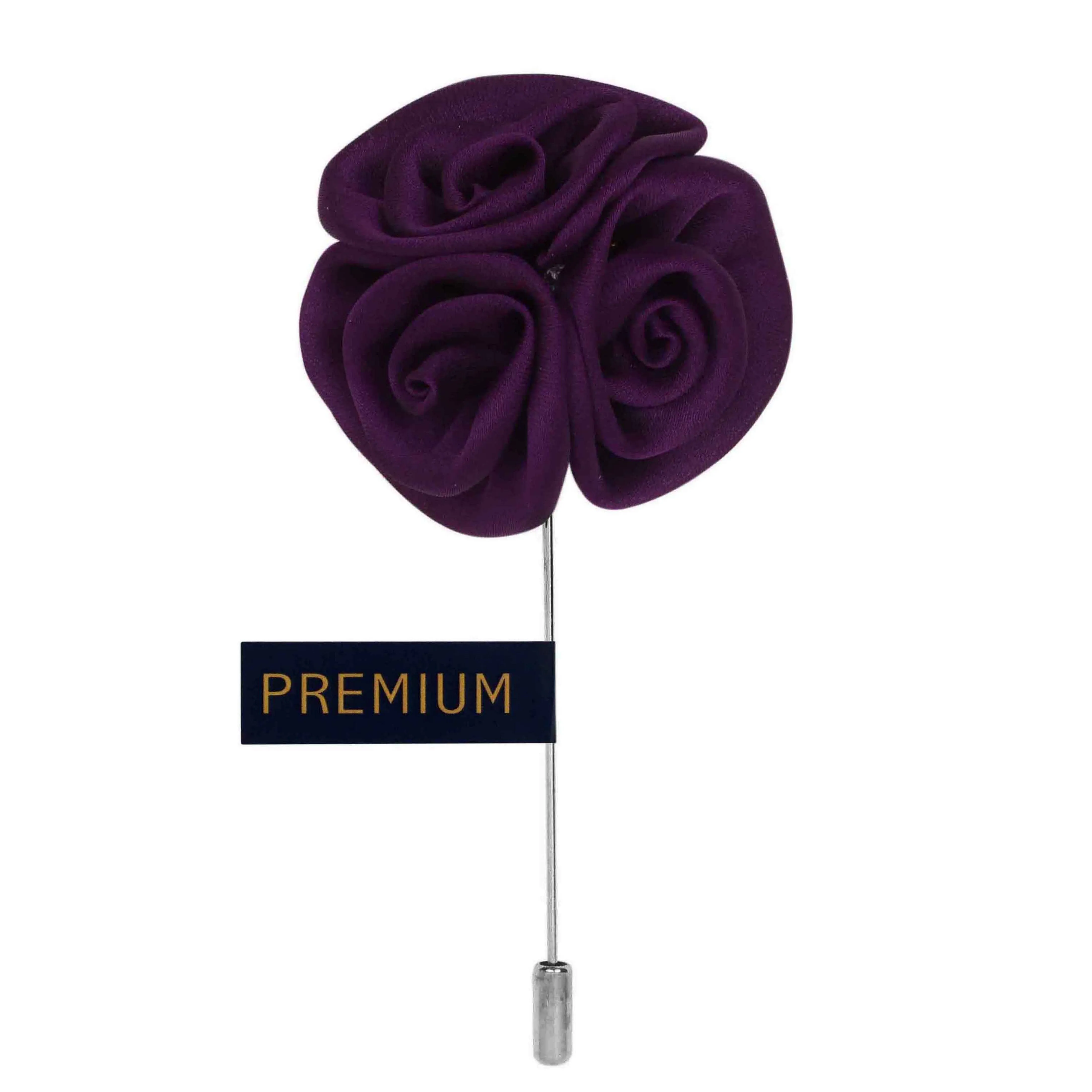 Peluche Ranunculus Flower Purple Brooch Lapel Pin