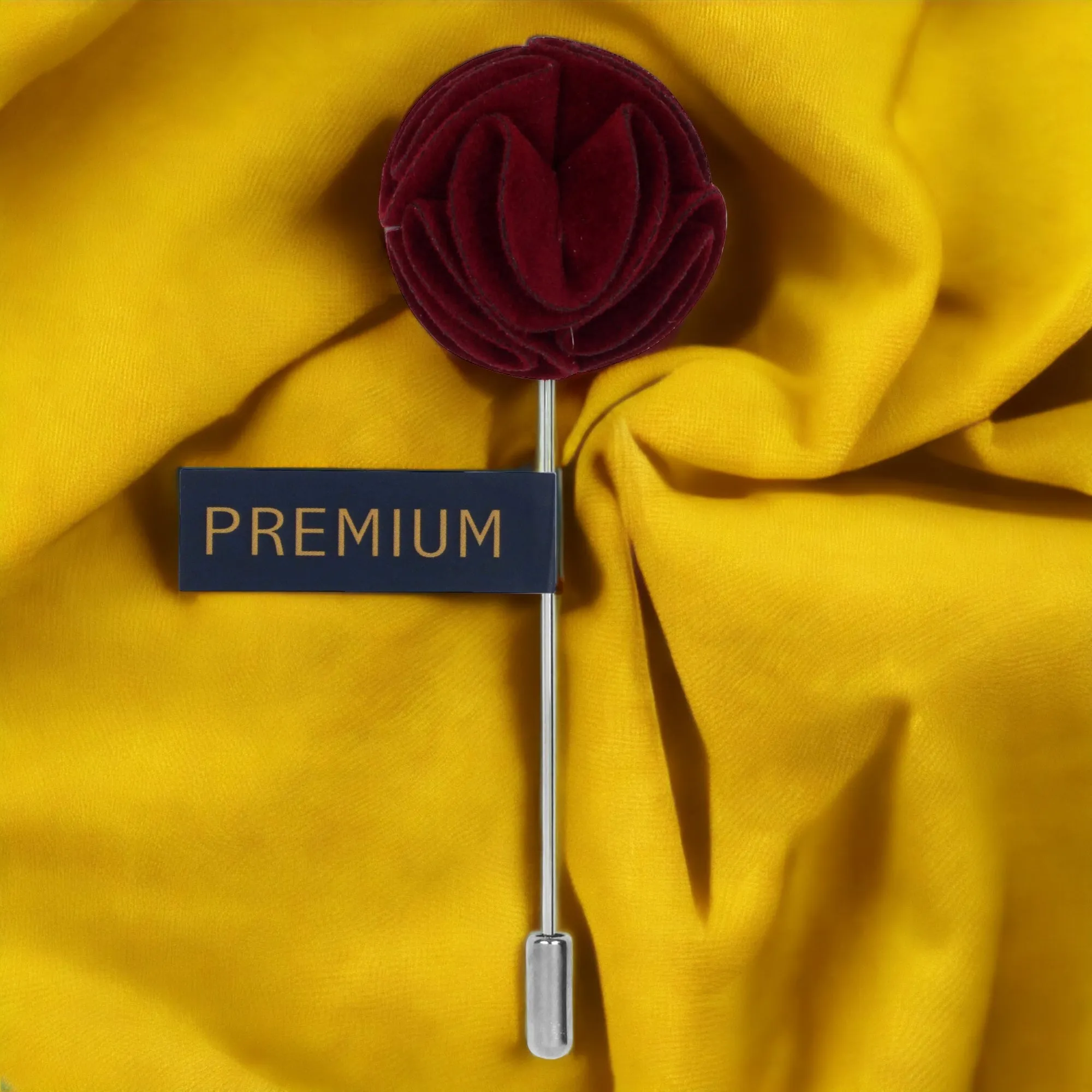 Peluche The Dahlia Flower Maroon Brooch Lapel Pin