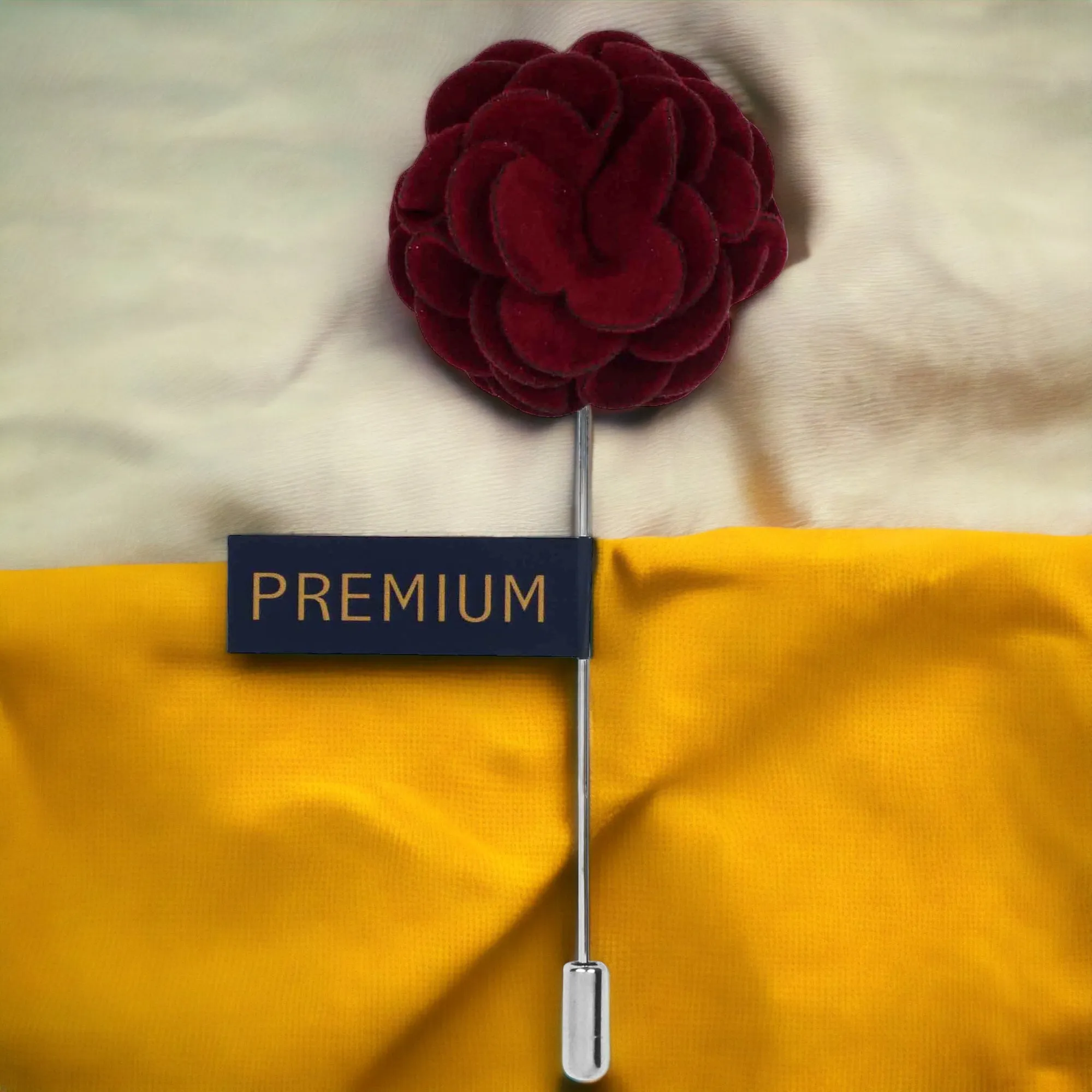 Peluche Wonderful Tulip Maroon Brooch Lapel Pin