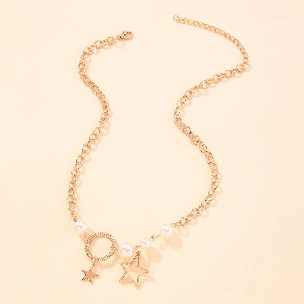 Personality Necklace Female Alloy Simple Retro Temperament Clavicle Chain