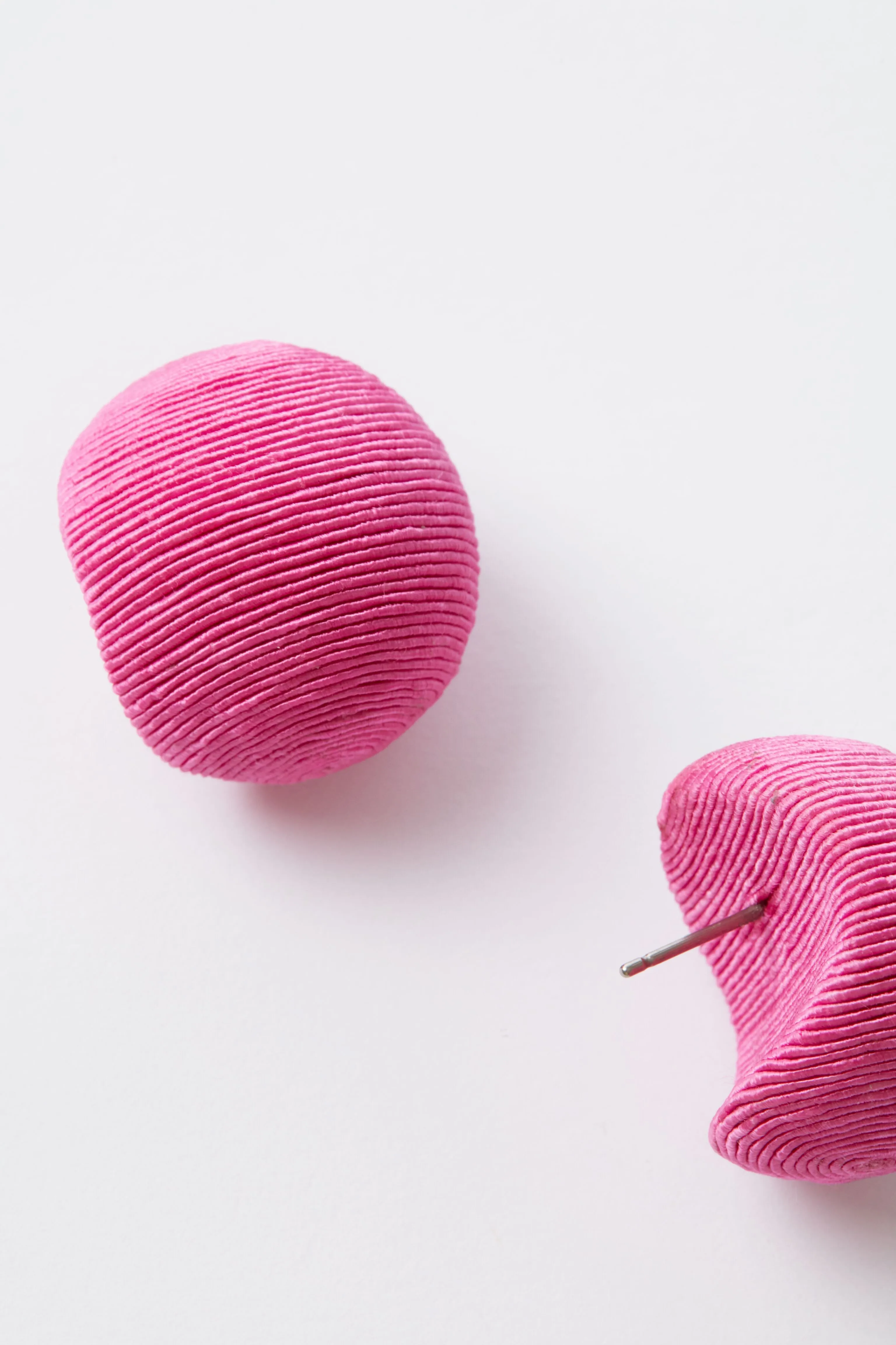 Pink Silk Casey Studs