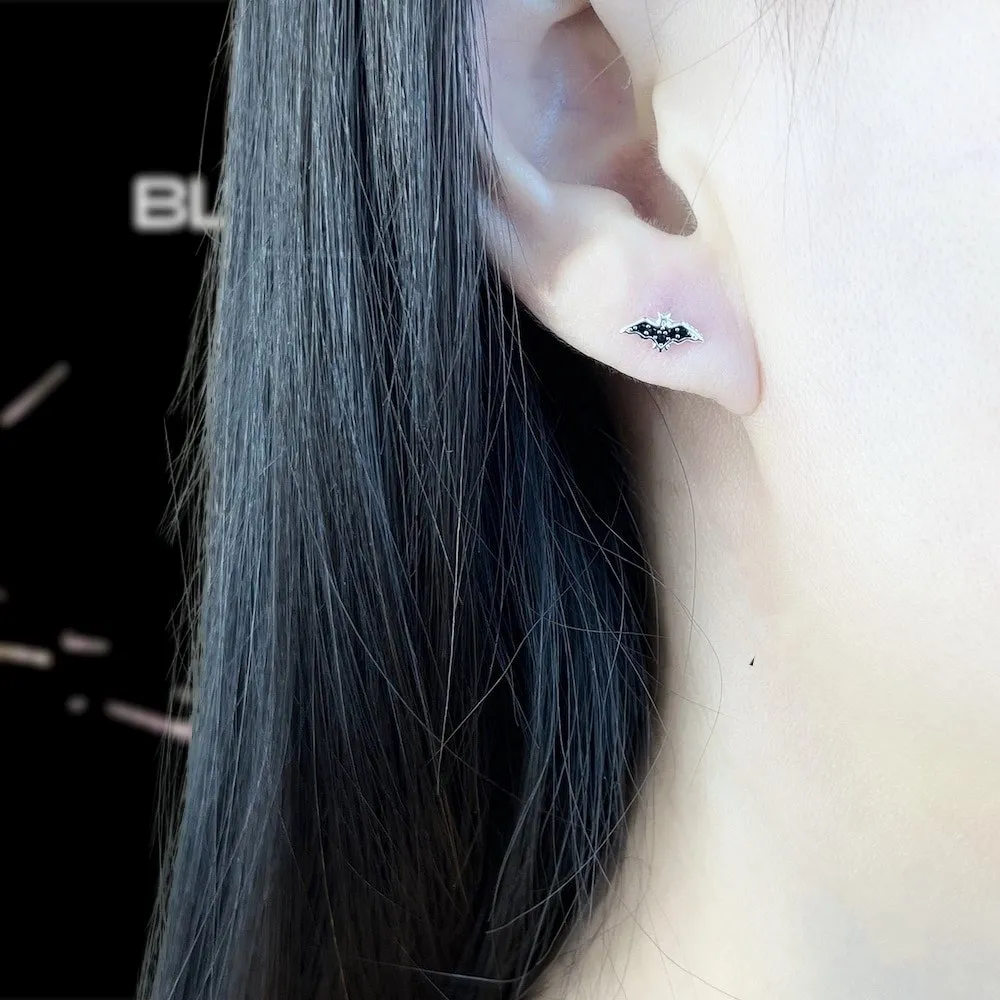 Punk Night Bat Stud Earrings