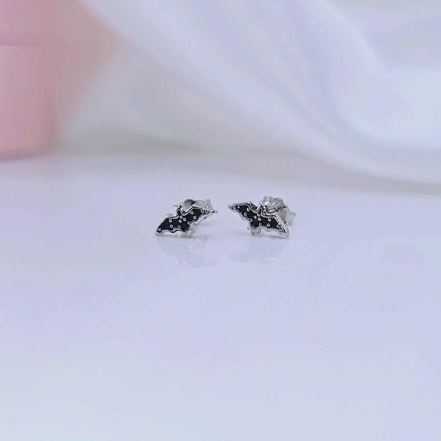 Punk Night Bat Stud Earrings