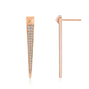 R.08® Matrix Drop Diamond Earrings | Rose Gold