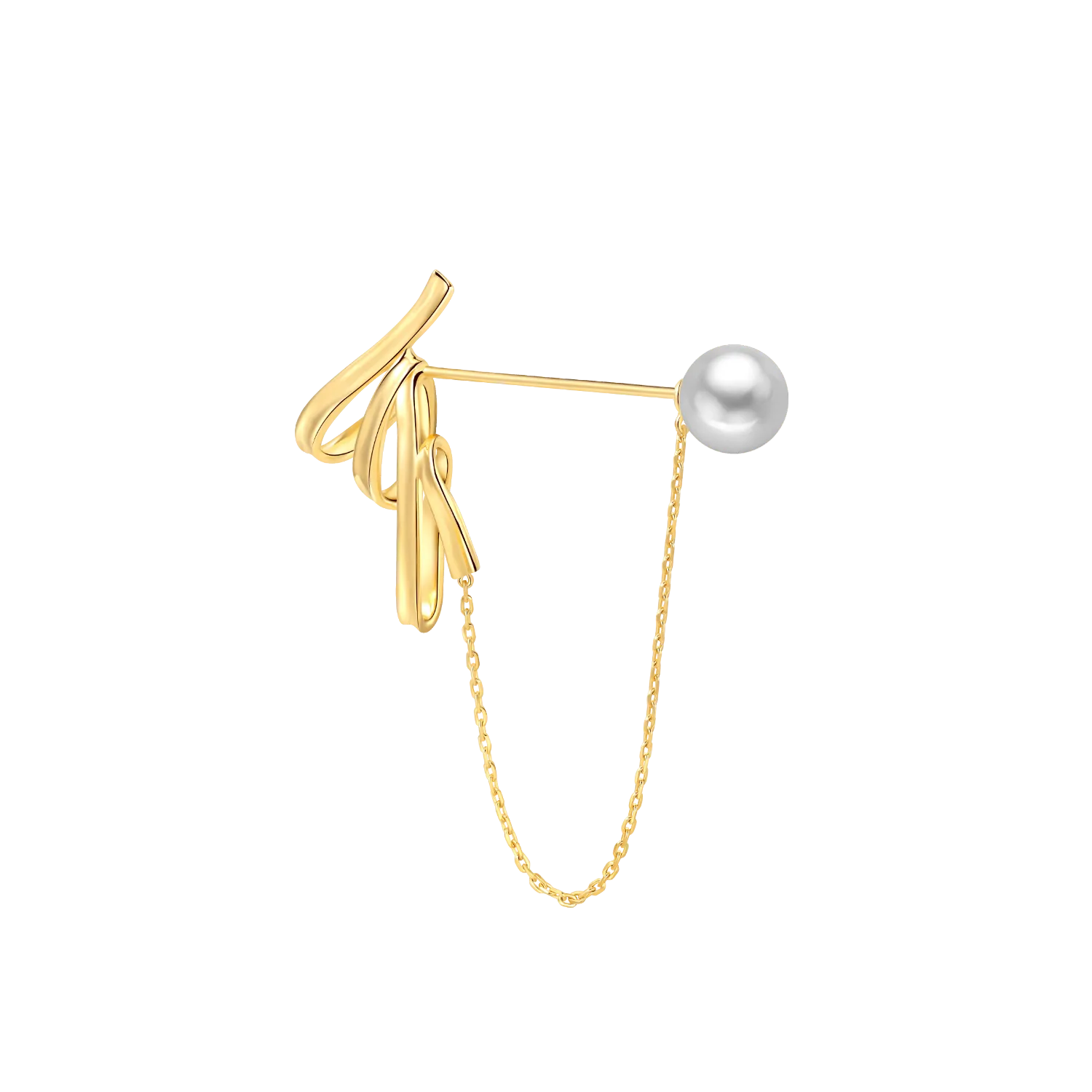 Ribbon Chain Brooch