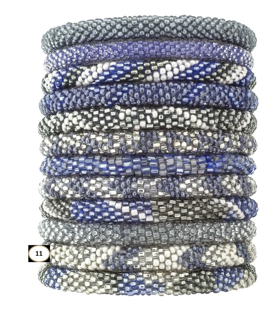 Roll-On Beaded Bracelets - Denim